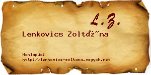 Lenkovics Zoltána névjegykártya